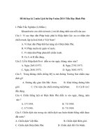 Đề thi học kì 2 môn lịch sử lớp 5 năm 2014 Tiểu Học Bình Phú