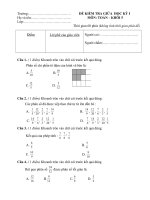 Đề Kiểm tra giữa kỳ I môn Toán lớp 5 số 14