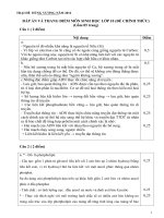 ĐỀ THI CHÍNH THỨC TRẠI HÈ HÙNG VƯƠNG LẦN THỨ VIII MÔN SINH HỌC 10