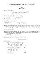 TUYỂN CHỌN ĐỀ THI HỌC SINH GIỎI TOÁN 7 SỐ 2