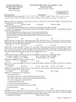 KỲ THI THỬ THPT QUỐC GIA NĂM 2015 – LẦN 2 MÔN HÓA TRƯỜNG CHUYÊN PHAN BỘ CHÂU NGHỆ AN