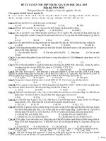 ĐỀ TỰ LUYỆN THI THPT QUỐC GIA NĂM HỌC 2014- 2015 MÔN HÓA ĐỀ SỐ 9