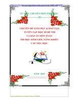 CHUYÊN ĐỀ GIÁO DỤC  ĐÀO TẠO  TUYỂN TẬP MỘT SỐ ĐỀ THI VÀ ĐÁP ÁN MÔN TOÁN THI HỌC SINH GIỎI, NĂNG KHIẾU  CẤP TIỂU HỌC.