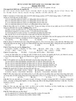 ĐỀ TỰ LUYỆN THI THPT QUỐC GIA NĂM HỌC 2014- 2015 MÔN HÓA ĐỀ SỐ 8