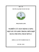 Nghiên cứu bán định lượng một số vitamin trong hỗn hợp bằng phương pháp HPTLC