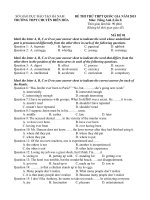 Đề thi thử đại học quốc gia