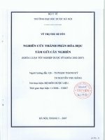 Nghiên cứu thành phần hóa học tầm gửi cây nghiến phần 1