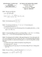 Đề thi tuyển sinh lớp 10 THPT tỉnh Hà Tĩnh năm học 2013 - 2014 môn Toán