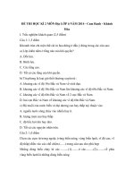 ĐỀ THI HỌC KÌ 2 MÔN ĐỊA LỚP 6 NĂM 2014