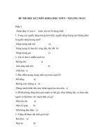 ĐỀ THI HỌC KÌ 2 MÔN KHOA HỌC LỚP 5