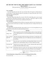 Đề thi thử đại học môn Sử (6)
