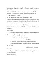 Đề thi học kì 2 môn văn lớp 6 năm 2014 đề 2