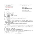 Đề thi tuyển sinh lớp 10 THPT tỉnh Yên Bái năm học 2012 - 2013 môn Toán