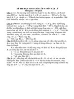 Đề thi Bồi dưỡng học sinh giỏi Vật lý lớp 9 số 19