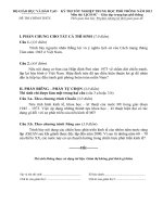 Đề thi tốt nghiệp THPT môn Lịch sử hệ Phổ thông năm 2012