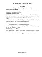 Đề thi học sinh giỏi Lịch sử lớp 8 số 12