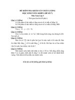 ĐỀ KIỂM TRA KHẢO sát CHẤT LƯỢNG học SINH NĂNG KHIẾU  môn TOÁN lớp 5(đề số7)