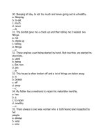 Tuyển tập câu hỏi trắc nghiệm tiếng anh (8)