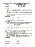 Đề thi tuyển sinh lớp 10 THPT chuyên Lê Hồng Phong tỉnh Nam Định năm học 2013 - 2014 môn Toán