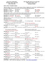 Đề thi thử đại học môn Tiếng Anh (2)