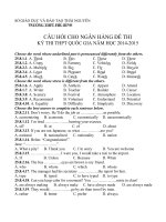 Đề thi thử đại học môn Tiếng Anh 2016 (17)