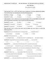 Đề thi thử đại học môn Tiếng Anh (1)