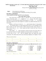 Đề thi học sinh giỏi Tiếng Anh lớp 9 chọn lọc số 20