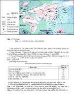 Đề thi học sinh giỏi lớp 12 THPT tỉnh Đăk Nông năm học 2010 - 2011 môn Địa lý - Có đáp án