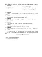 Đề thi chọn học sinh giỏi tỉnh Long An môn Lịch sử lớp 12 - Vòng 1, bảng C (có đáp án)