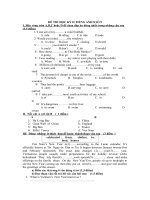 ĐỀ THI HỌC KỲ II TIẾNG ANH 8 SỐ 9