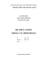 Sáng kiến kinh nghiệm về hệ thức lượng ở trường THPT chuyên Bắc Giang.PDF