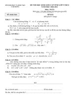 Đề thi học sinh giỏi môn Toán lớp 9 cấp huyện số 3