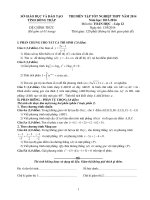 Đề thi thử tốt nghiệp THPT tỉnh Đồng Tháp năm 2014