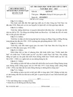 Đề thi học sinh giỏi lớp 12 THPT tỉnh Quảng Nam năm 2013 - 2014 môn sử