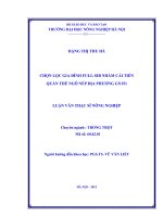 Chọn lọc gia đình Full - Sib nhằm cải tiến quần thể ngô nếp địa phương GN151