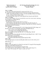 Đề thi học sinh giỏi môn Hóa học lớp 8 số 1