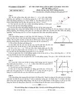 đề thi chọn hsg vật lí lớp 10 vĩnh phúc  đề số 5