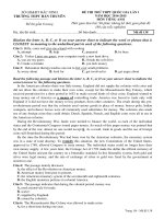 Đề thi thử đại học môn Tiếng Anh (11)