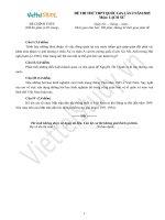 ĐỀ THI THỬ THPT Quốc gia Tháng 12-2014 môn Lịch Sử (Đợt 2)