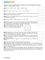 Tuyển sinh vào lớp 6 môn toán trường chuyên Hà Nội - Amsterdam năm 2007