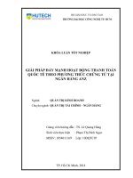 Giải pháp đẩy mạnh hoạt động thanh toán quốc tế theo phương thức chứng từ tại ngân hàng ANZ Việt Nam