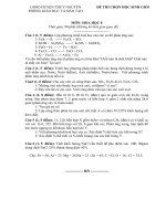 Đề thi chọn học sinh giỏi môn Hóa học lớp 8 số 11