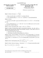 ĐỀ KHẢO SÁT CHẤT LƯỢNG HKI MÔN TOÁN 12