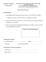 Đề thi giải toán trên Máy tính cầm tay tỉnh Vĩnh Phúc năm 2009 - 2010 môn Toán THPT