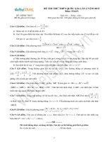 ĐỀ THI THỬ THPT Quốc gia Tháng 12-2014 môn Toán (Đợt 2)