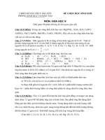 Đề thi chọn học sinh giỏi môn Hóa học lớp 8 số 9