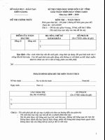 Đề thi học sinh giỏi tỉnh Kiên Giang môn Toán giải trên máy tính cầm tay năm học 2009 - 2010(có đáp án)