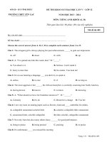 Đề thi thử đại học môn Tiếng Anh (1)