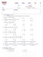 ĐỀ KIỂM TRA HỌC KÌ II MÔN TOÁN 6 ĐỀ 5
