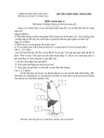 Đề thi học sinh giỏi môn Sinh học 8 số 11